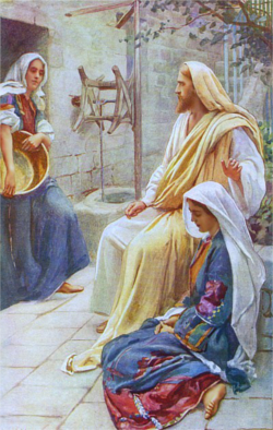 Jesús en la casa de Marta y María