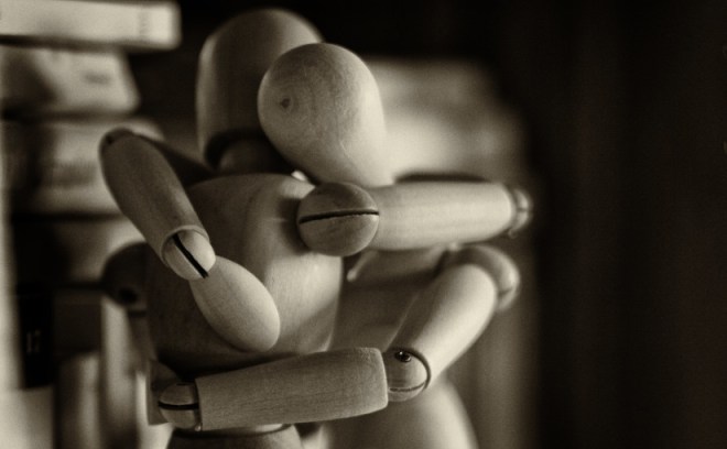 Muñecos abrazándose